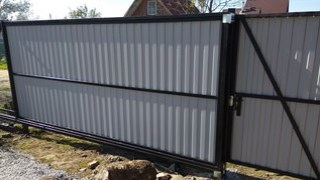 Купить сваи для ворот в Биробиджан. Заказать ворота на сваях под ключ от 21683 руб